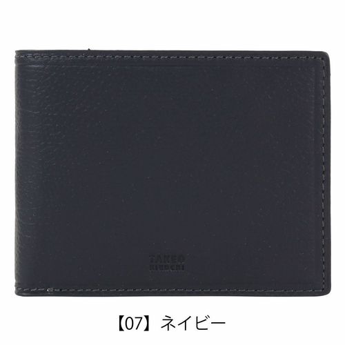 J.PRESS 二つ折り財布 メンズ 7722 ネイビー　牛革 本革 レザー ジェイプレス 二つ折り財布 エンブレムボタン メンズ 7722 J.PRESS