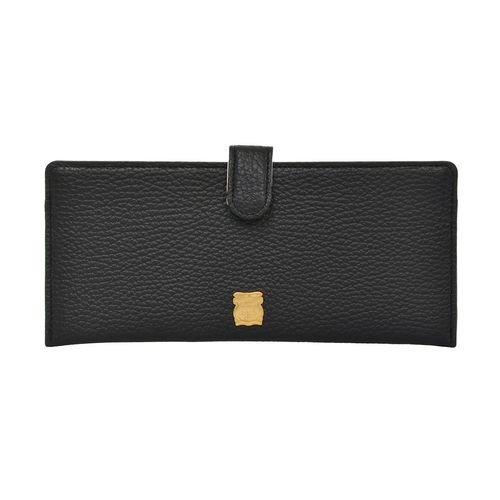 シビラ　黒財布　新品未使用品 シビラ 長財布 フラップ ロゴ型押し かぶせ バイカラー エンボス加工
