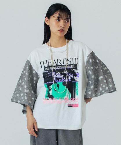 ROSE BUD/okiraku/レーススリーブ/フリーサイズ ROSE BUD / OKIRAKU×ROSEBUD/LACE SLEEVE GRAPHIC TOP – calif（カリフ