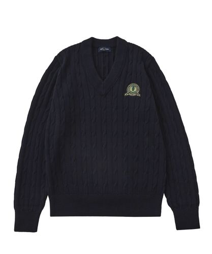 FRED PERRY/フレッドペリー/VERTICAL STRIPE KNITTED SHIRT/K6537