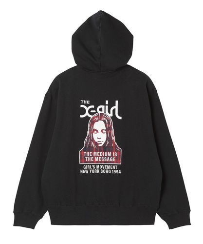 X-girl / PIGMENT DYED FACE LABEL ZIP UP SWEAT HOODIE – calif