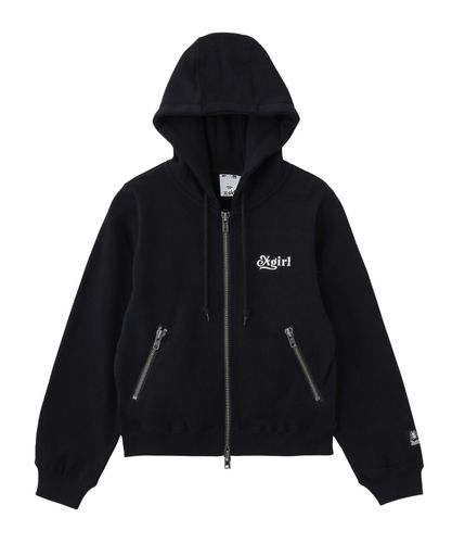 X-girl × Champion REVERSE WEAVE STENCIL LOGO ZIP UP HOODIE – calif