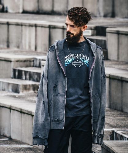 SAINT MICHAEL/セントマイケル/CREW NECK SWEAT/ABBERATION/CHARCOAL