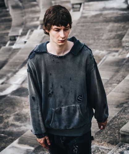 SAINT MICHAEL/セントマイケル/SP_CREW KNIT/I AM A/BLACK | ROYAL