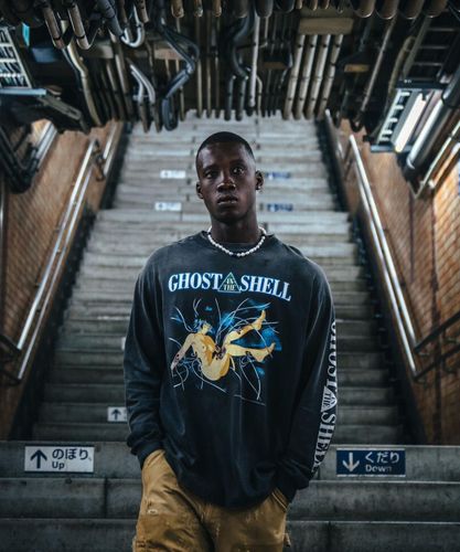 SAINT MICHAEL/セントマイケル/SS TEE / PSYCHOTIC SNT /BLACK | ROYAL