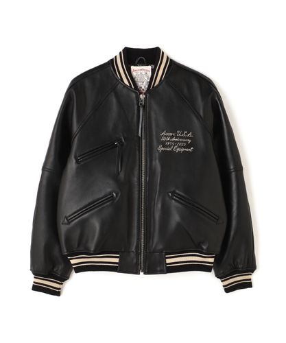 STAND LEATHER MA-1 MOD JACKET / スタンド レザー MA-1 | AVIREX