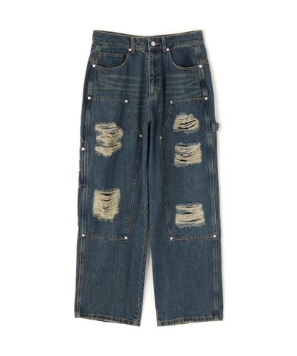 SUGARHILL/シュガーヒル/DAMAGED MODERN DENIM PANTS WIDE CUT | L.H.P