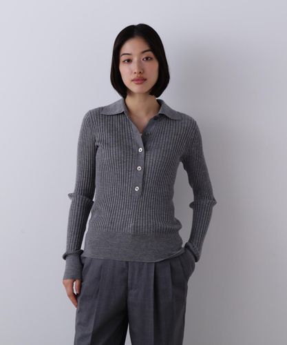 YLEVE / FADED STONEWASH KNIT ZIP PULLOVER | YLÈVE（イレーヴ