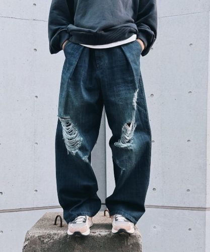 SAINT MICHAEL/セントマイケル/PAINTER PANTS/DAMAGE/BLUE | ROYAL
