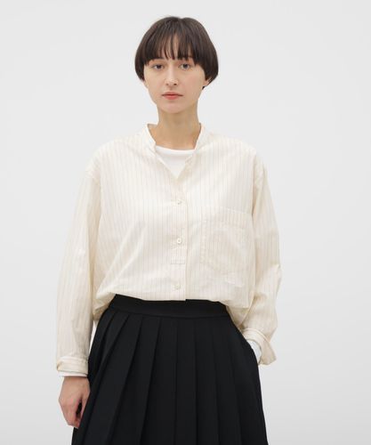 COTTON SILK GRAPHIC STRIPE SHIRT | MARGARET HOWELL（マーガレット
