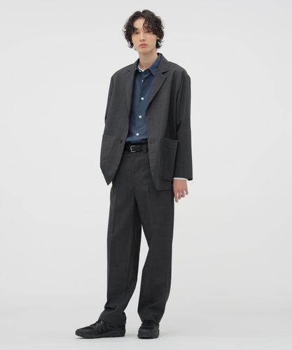 MUTED WOOL CHECK TROUSERS | MARGARET HOWELL（マーガレット