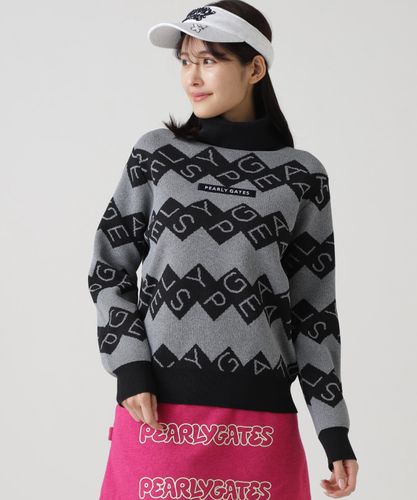 パーリーゲイツレディースカシミア100%セーター カシミヤ12G天竺クルーネックニットプルオーバー (WOMENS) | PEARLY