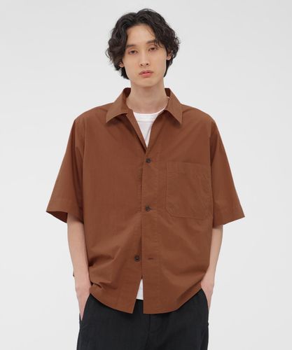 SURFACE DYED COTTON LINEN SHIRT | MARGARET HOWELL（マーガレット