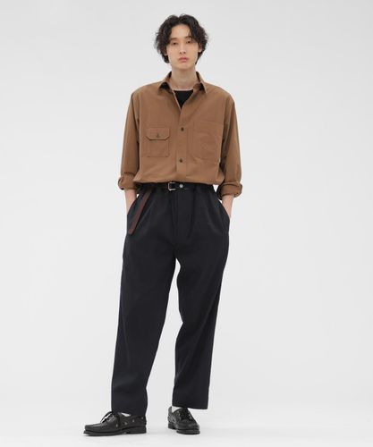 WORSTED WOOL COTTON TROUSERS | MARGARET HOWELL（マーガレット