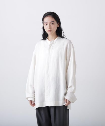 STUDIO NICHOLSON / COTTON SILK STRIPE SHORT SLEEVE SHIRT | THE