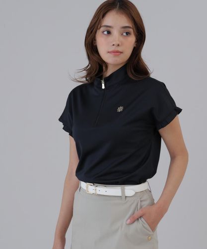 吸水速乾】サッカーストライプ半袖ハイネックカットソー (WOMENS) | St