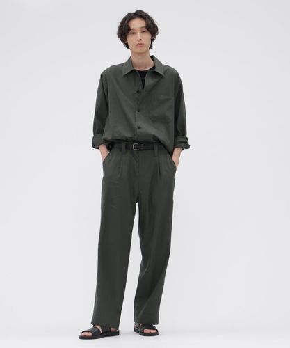 MATT COTTON SILK POPLIN TROUSERS | MARGARET HOWELL（マーガレット