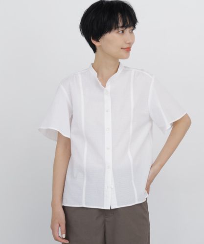 WEB限定】NATICシャーリングストライプブラウス | human woman