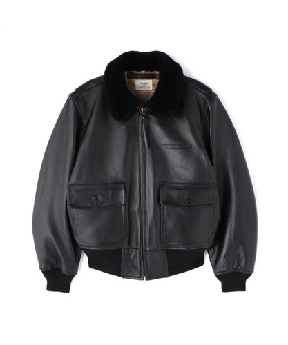 STAND LEATHER MA-1 MOD JACKET / スタンド レザー MA-1 | AVIREX