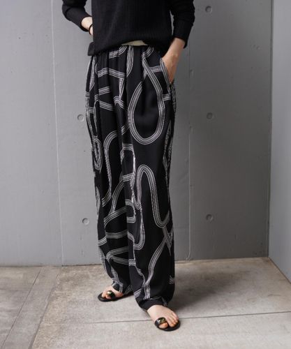 Knuth Marf（クヌースマーフ）pierced drape pants(unisex)/stripegray