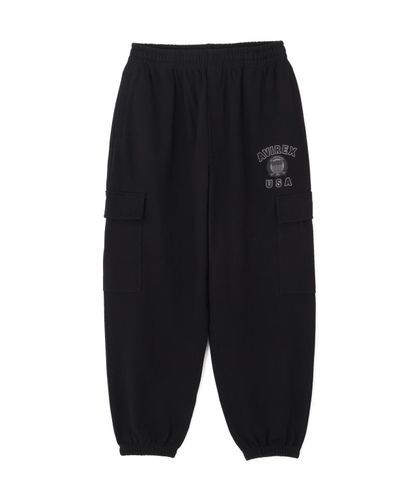 AVIREX GOLFブラック パンツ USAロゴ 直営店限定》VARSITY FLAG SWEAT PANTS | AVIREX（アヴィレックス