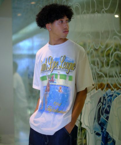 SAINT MICHAEL/セントマイケル/CP_SS TEE/SUN/WHITE | ROYAL FLASH