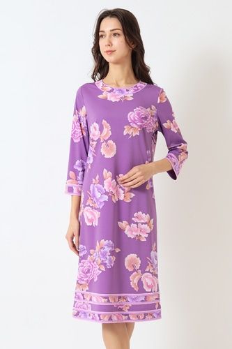 美品❣️レオナールワンピース40 パープル❣️ ワンピース F62F304500｜レオナール 公式オンラインショップ