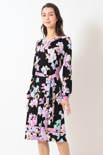 ★LEONARD PARIS★未使用★インポートワンピース★４０★ LEONARD paris インポート ワンピース 濃いめピンク ナイロン 42