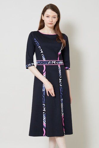 美品　レオナール　フラワープリント ノースリーブワンピース　42 LEONARD ノースリーブワンピース レディースワンピース｜LEONARD