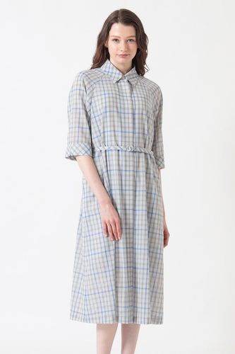 50周年アニバーサリーチェック シフォンワンピース A62F301352｜DAKS