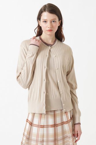 昨年購入・定価49,500円・着用2回★DAKS ハウスチェック セーター 38 50th アニバーサリーチェック インターシャカーディガン A62F361462