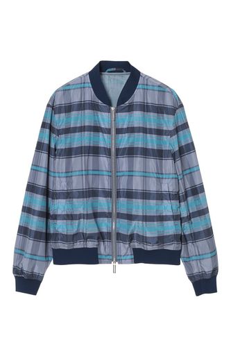 MARZOTTO ストレッチウール 比翼仕立て ジップアップブルゾン