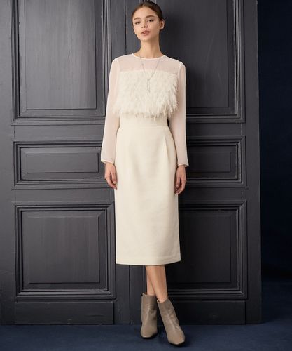 極美品✨ANAYI レース　スカート 36 ロング　タイト　アイボリー 極美品✨ANAYI レース スカート 36 ロング タイト アイボリー
