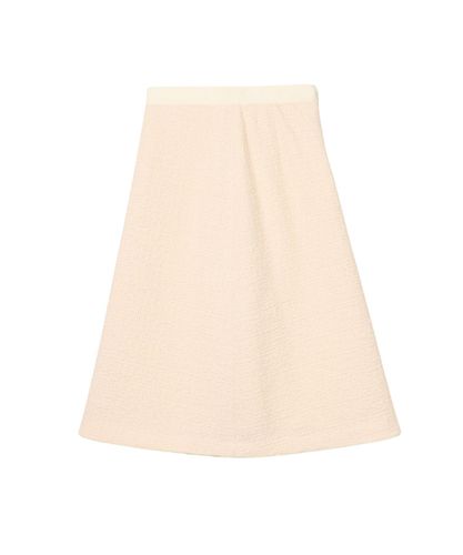 サーモンピンクツイード前釦 スカート|ANAYI OFFICIAL ONLINE STORE