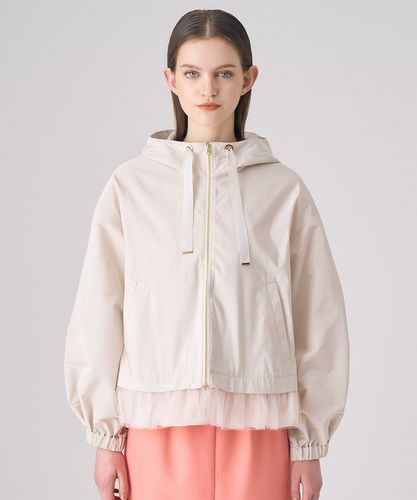 現行品✨2024年モデル　アナイ　グログランタフタＸチュールブルゾン　ベージュ グログランタフタXチュールブルゾン|ANAYI OFFICIAL ONLINE
