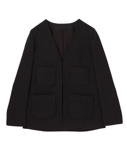 モノトーンチェックツイードロング ジャケット|ANAYI OFFICIAL ONLINE