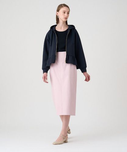 アナイ フレアスカート デニムライク　無地　ロングスカート　34 デニムライクコサージュ付きスカート|ANAYI OFFICIAL ONLINE