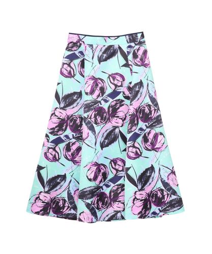 セットアップ対応商品】アートフラワープリントマチフレア スカート