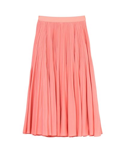 ANAYI スパンオーガンジー プリーツスカート　コーラルピンク　アナイ 23s ANAYI（アナイ）の「スパンオーガンジープリーツ スカート（スカート