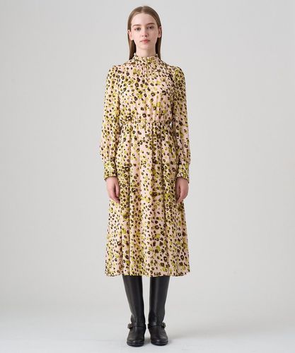 【美品】ANAYI ヒョウ柄レオパードフリル袖 ワンピース 美品】ANAYI ヒョウ柄レオパードフリル袖 ワンピース