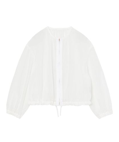 アナイ 23SS コットンボイルギャザーブルゾン シアー長袖　ノーカラー アナイ 23SS コットンボイルギャザーブルゾン シアー長袖 ノーカラー