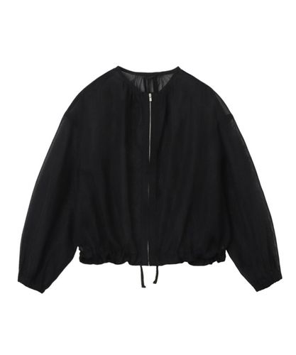 ANAYI アナイ メッシュレイヤージップブルゾン ブラック メッシュレイヤージップブルゾン|ANAYI OFFICIAL ONLINE STORE｜アナイ