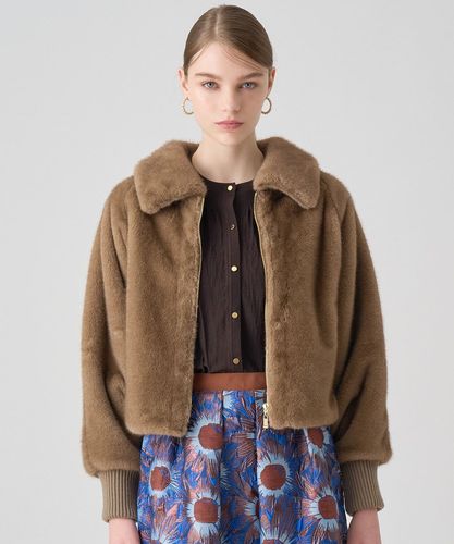 新品タグ付き　フェイクミンクファー フーデッドブルゾン フェイクミンクファーブルゾン|ANAYI OFFICIAL ONLINE STORE