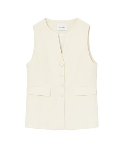 セットアップ対応商品】ミックスヤーンツイードショートジレ|ANAYI