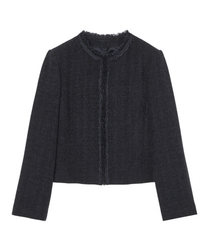 セットアップ対応商品】ウールプリペラノーカラー ジャケット|ANAYI