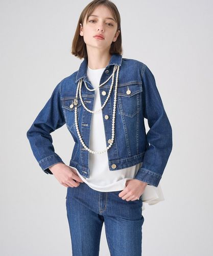 ストレッチデニムペプラム ジャケット ストレッチデニムペプラム ジャケット|ANAYI OFFICIAL ONLINE