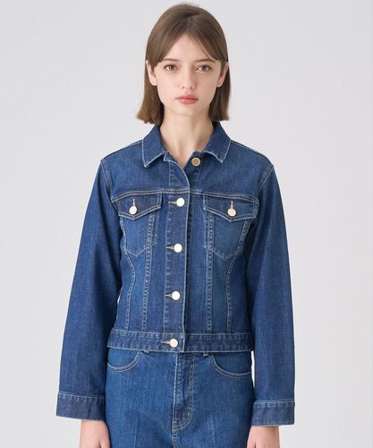 ✨タグ付き✨アナイ ストレッチデニムペプラムジャケット Gジャン ブルゾン 38 ストレッチデニムペプラム ジャケット （Gジャン・デニム