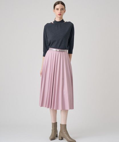 2024AW✨ANAYI レザーライクサテンプリーツ スカート 36 レザーライクサテンプリーツ スカート|ANAYI OFFICIAL ONLINE