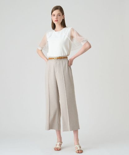 ☆kokoです☆未使用品　ANAYI　ツイルクロップドパンツ　ベージュ セール】 スラブツイルクロップドパンツ （ショート・ハーフ