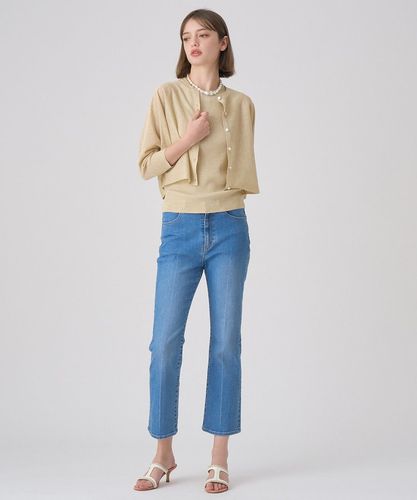 【極美品】 ANAYI アナイ ストレッチデニムストレートパンツ ブルー 34 10242712110_ae7aefb0175d7062ce